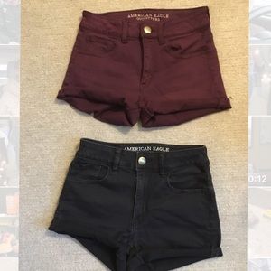 AEO denim super stretch shorts